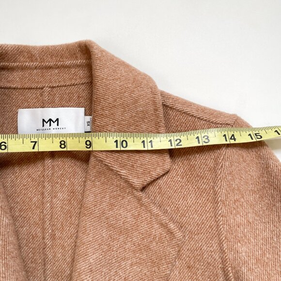 Meilleur Moment Double Breasted Wool Coat Coffee Tan Size XS - Picture 11 of 11